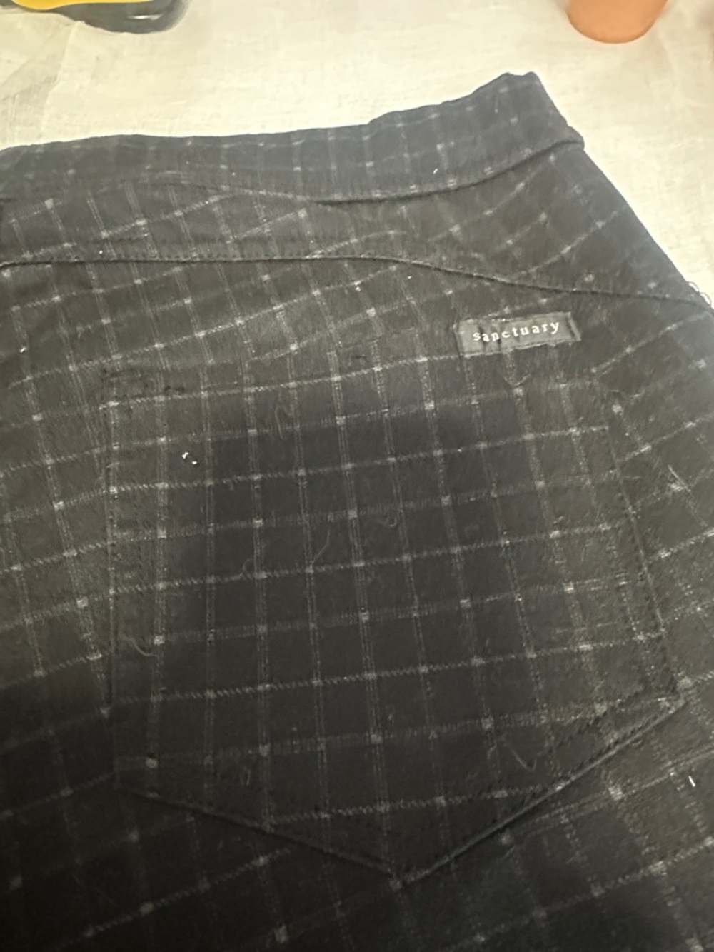 Sanctuary Blue Black Stripe Grease Skinny Pants EUC Size Medium - Picture 8 of 8